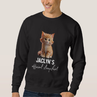 JACLYN's Offizielles Cat Sleepshirt Pajama Sweatshirt