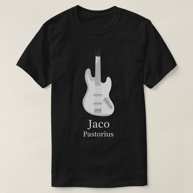 Jaco Pastorius Jazz Bassist T-Shirt (Design vorne)