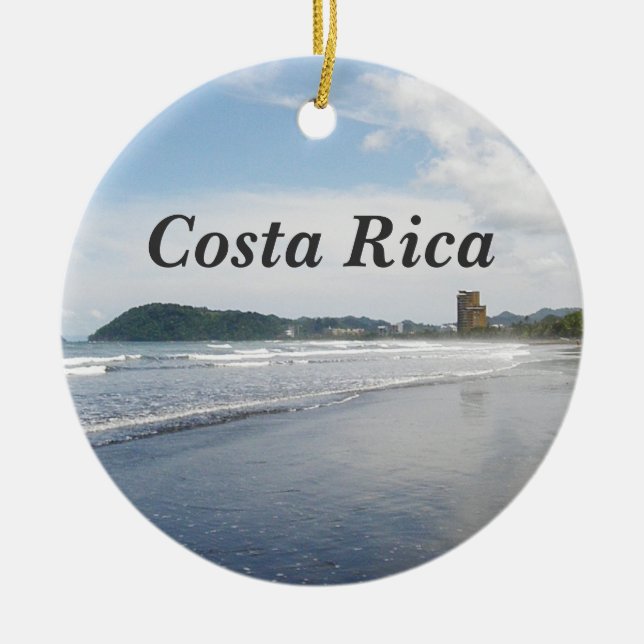 Jaco Strand in Costa Rica Keramik Ornament (Vorne)