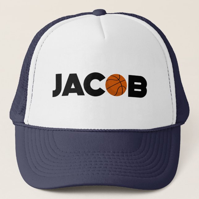 Jacob Basketball Trucker Hat Truckerkappe (Vorderseite)