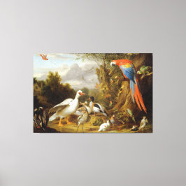 Jacob Bogdani A Macaw Ducks Parrots and Other Bird Leinwanddruck