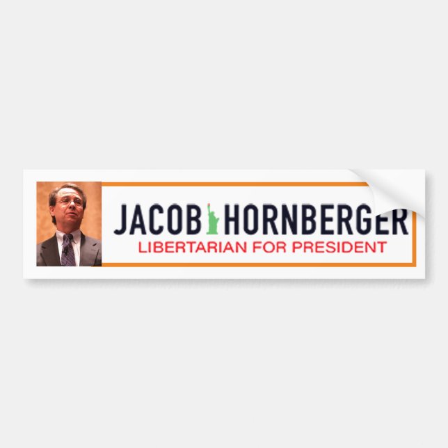 Jacob Hornberger Libertarian für Präsident 2020 Autoaufkleber (Vorne)