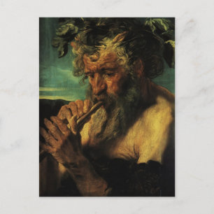 Jacob Jordaens - Büste des Satyr Postkarte