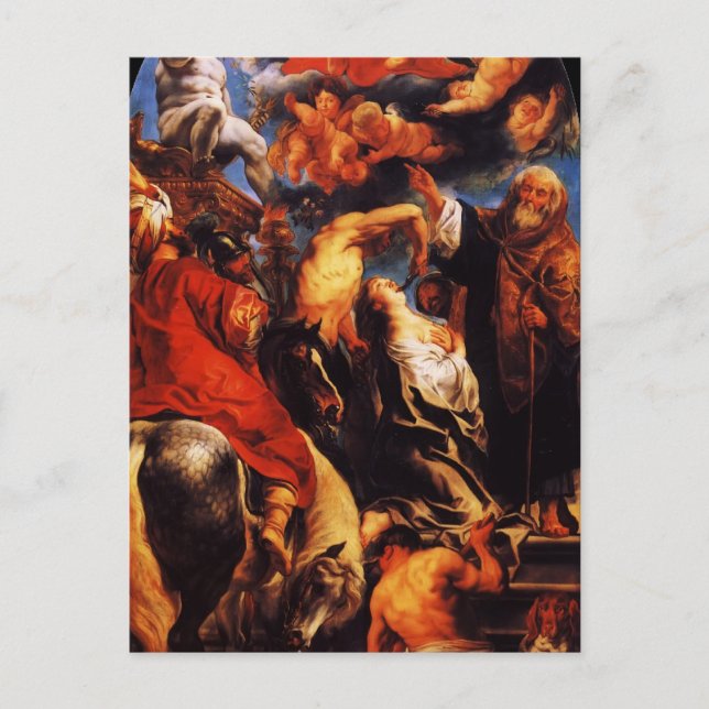 Jacob Jordaens - Das Martyrium von St. Apollonia Postkarte (Vorderseite)