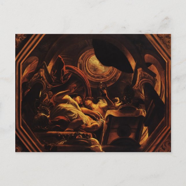Jacob Jordaens - Liebe von Cupid und Psyche Postkarte (Vorderseite)