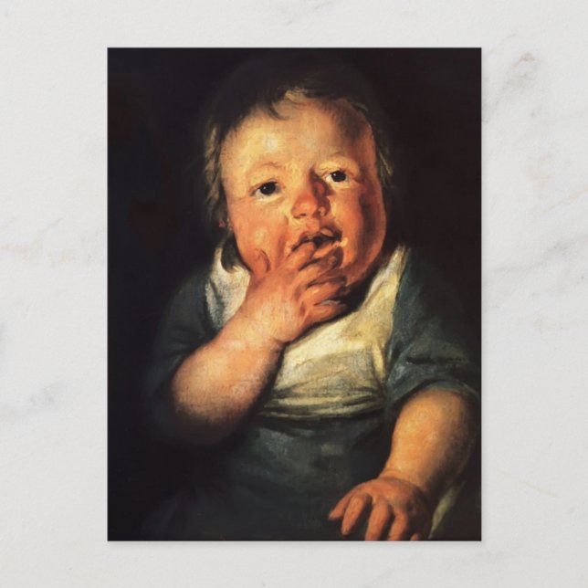 Jacob Jordaens- Study of small child Postkarte (Vorderseite)