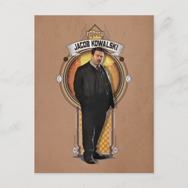JACOB KOWALSKI™ Art Deco Panel Postkarte (Vorderseite)