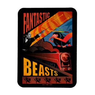 Jacob Kowalski Fantastische Bestien Vintage Poster Magnet