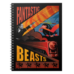 Jacob Kowalski Fantastische Bestien Vintage Poster Notizblock