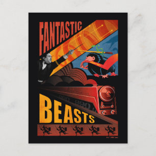 Jacob Kowalski Fantastische Bestien Vintage Poster Postkarte