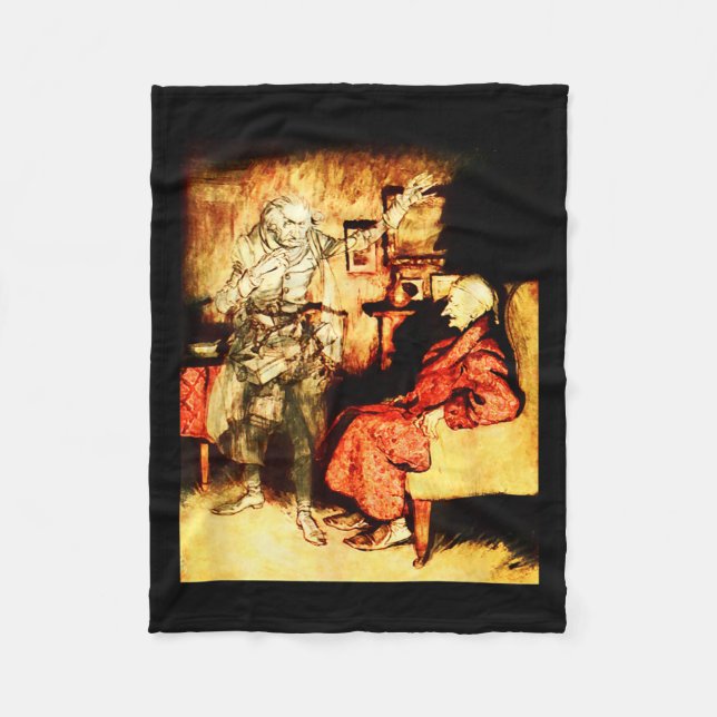 Jacob Marley Ghost Scrooge Bah Humbug Christmas Ca Fleecedecke (Vorderseite)