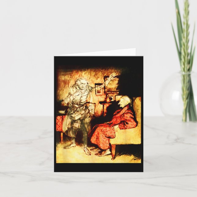 Jacob Marley Ghost Scrooge Bah Humbug Christmas Ca Karte (Vorderseite)