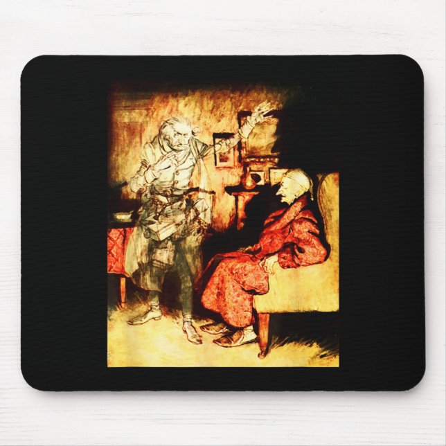 Jacob Marley Ghost Scrooge Bah Humbug Christmas Ca Mousepad (Vorne)