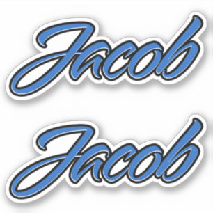 Jacob Name blue Aufkleber Sticker Stickerset
