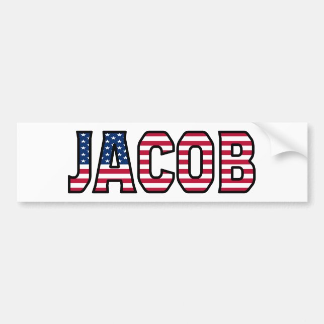 Jacob Name Vorname USA Aufkleber Sticker Auto Autoaufkleber (Vorne)