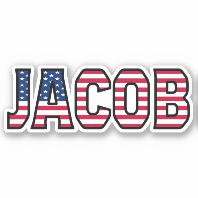 Jacob Name Vorname USA Sticker Stickerset (Vorderseite)