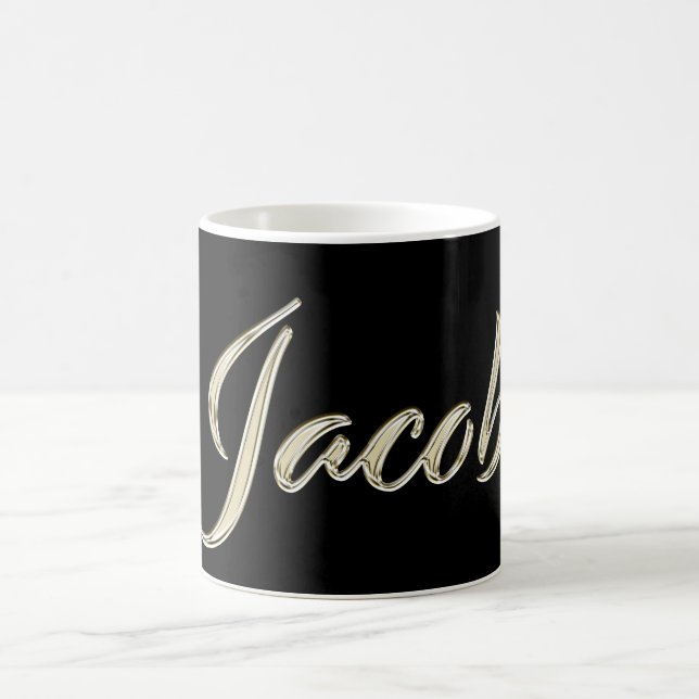 Jacob Name whitegold Tasse Teetasse Kaffeetasse (Mittel)