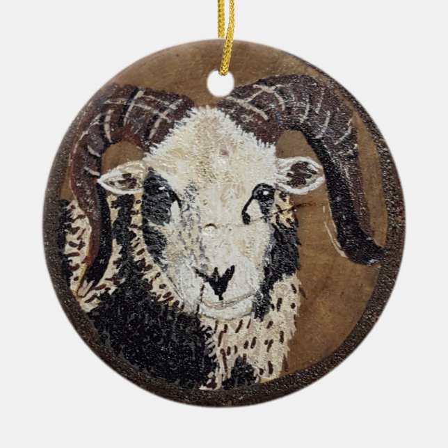 Jacob Sheep Doppelseitiges Ornament (Vorne)