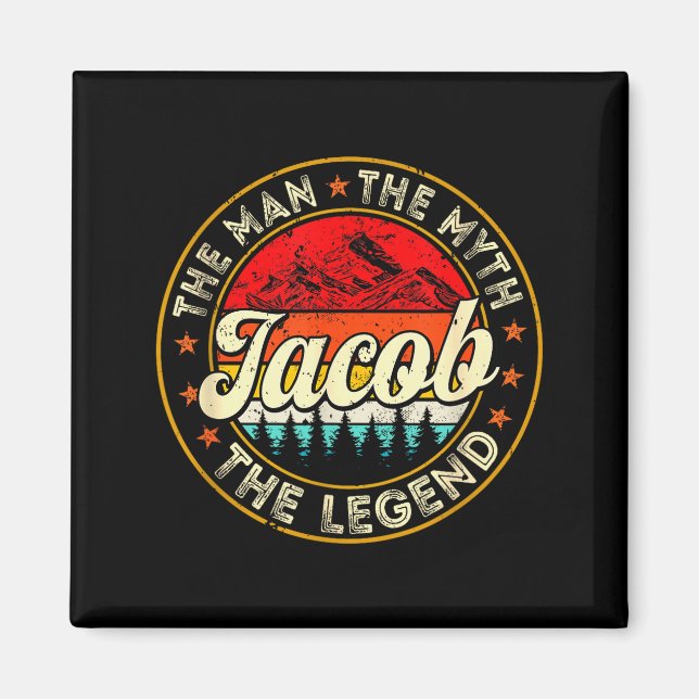 Jacob The Man The Myth The Legend D Name  Magnet (Vorne)