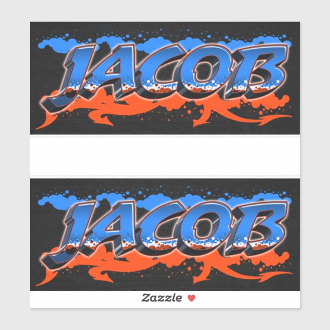 Jacob Vorname Name Graffiti Aufkleber Sticker (Blatt)