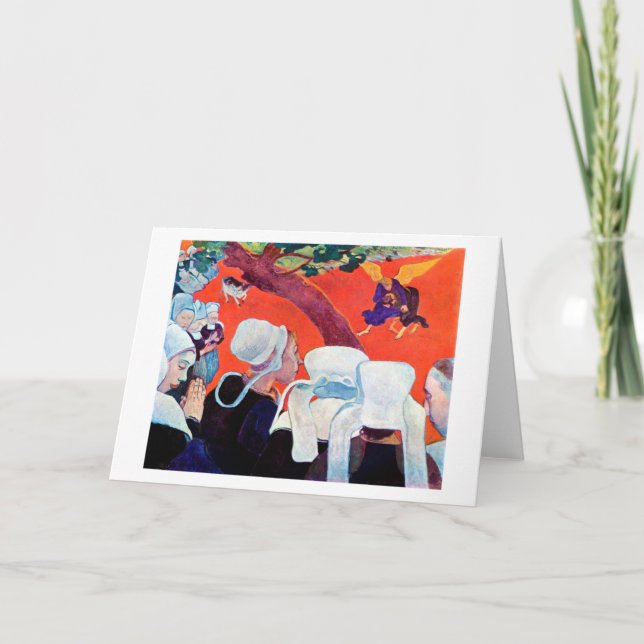 Jacob Wrestling mit dem Engel, Gauguin Karte (Vorderseite)
