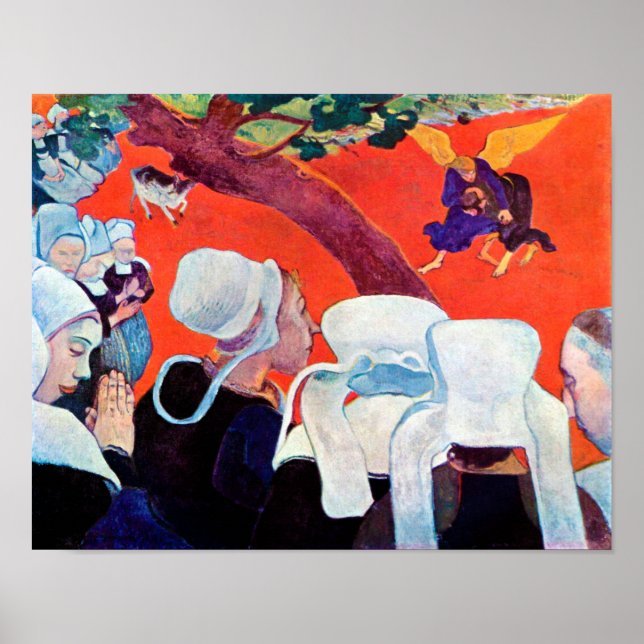 Jacob Wrestling mit dem Engel, Gauguin Poster (Vorne)