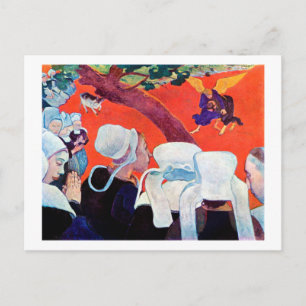 Jacob Wrestling mit dem Engel, Gauguin Postkarte