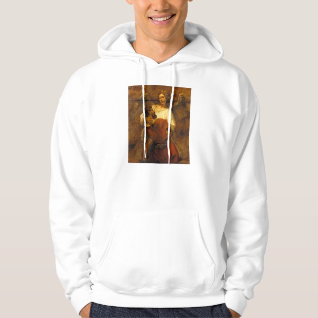 Jacob Wrestling mit dem Engel von Rembrandt Hoodie (Vorderseite)