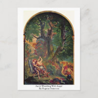 Jacob Wrestling mit Engel von Eugene Delacroix