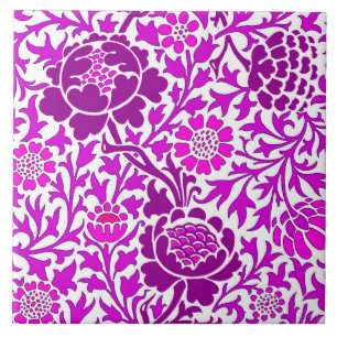 Jacobäischer Blumenschmuck, Amethystpurpur und Fli Fliese