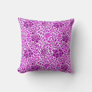 Jacobean Floral, Amethyst Purpur und Lila Kissen