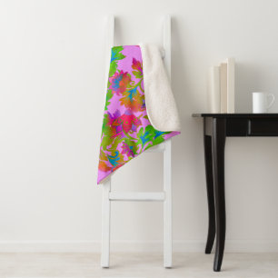Jacobean Floral Twist Rouge Sherpadecke