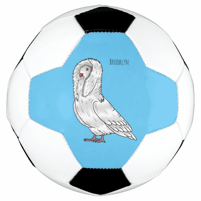 Jacobin-Taube-Cartoon Fußball (Vorderseite)