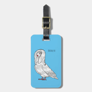 Jacobin-Taube-Cartoon Gepäckanhänger