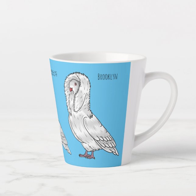Jacobin-Taube-Cartoon Milchtasse (Rechts)