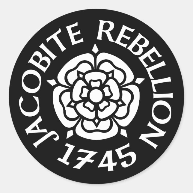 Jacobite 1745 runder aufkleber (Vorderseite)