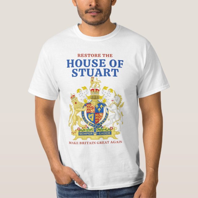 Jacobite Stuart Monarchist T-Shirt (Vorderseite)