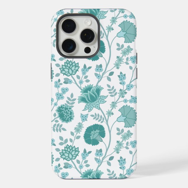 Jacobobobohne Blumenmuster Tees auf Weiß iPhone Hülle (Rückseite)