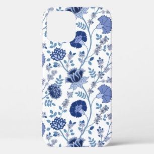 Jacobobobohnenfloral Big Pattern Blues auf Weiß Case-Mate iPhone Hülle