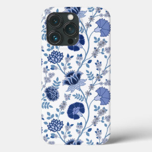 Jacobobobohnenfloral Big Pattern Blues auf Weiß Case-Mate iPhone Hülle