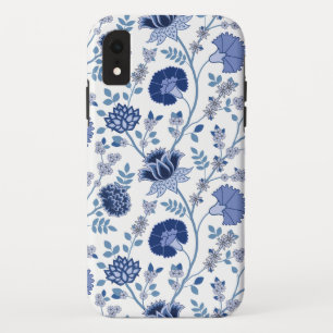 Jacobobobohnenfloral Big Pattern Blues auf Weiß Case-Mate iPhone Hülle