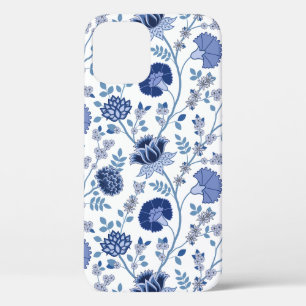 Jacobobobohnenfloral Big Pattern Blues auf Weiß Case-Mate iPhone Hülle