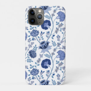 Jacobobobohnenfloral Big Pattern Blues auf Weiß Case-Mate iPhone Hülle