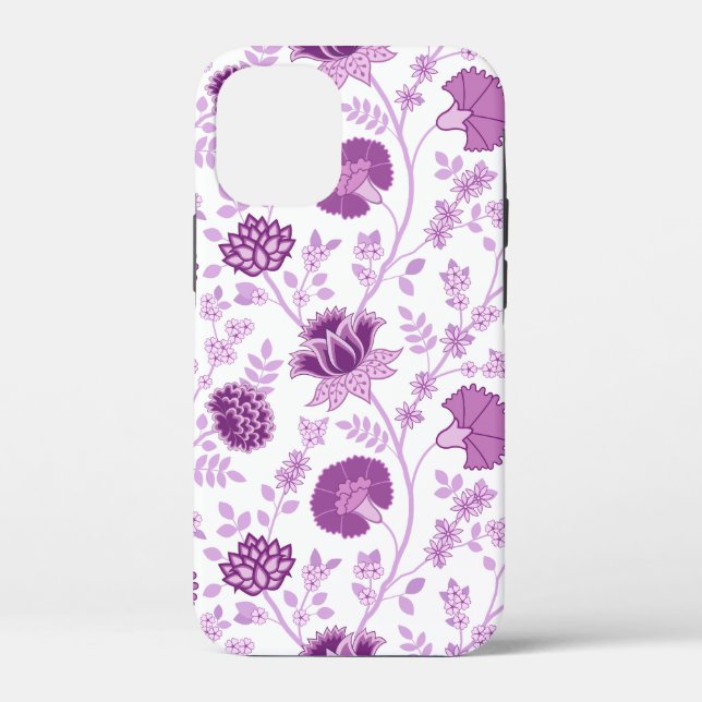 Jacobobobohnenflorale Big Pattern Pinks auf Weiß Case-Mate iPhone Hülle (Rückseite)