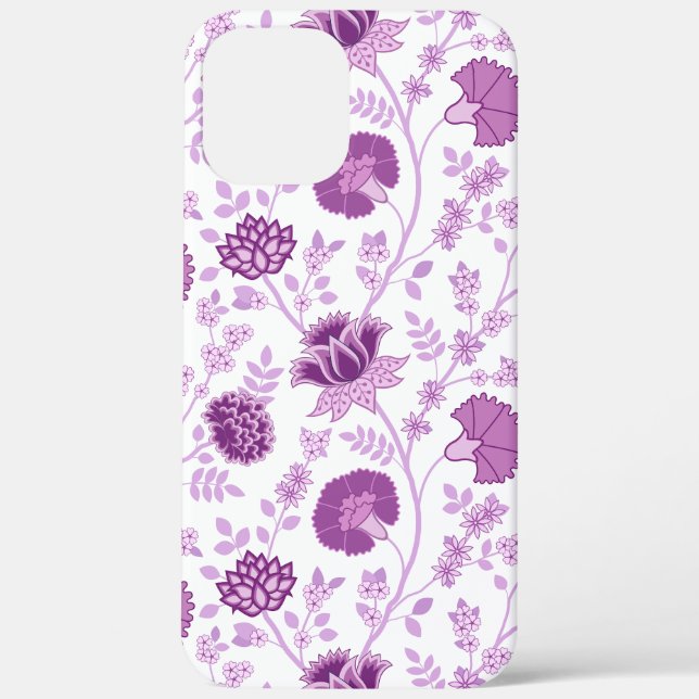 Jacobobobohnenflorale Big Pattern Pinks auf Weiß Case-Mate iPhone Hülle (Rückseite)