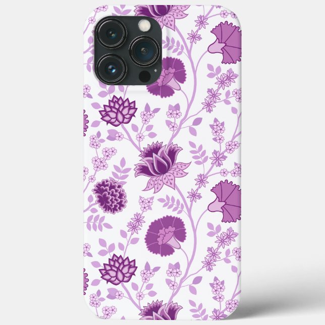 Jacobobobohnenflorale Big Pattern Pinks auf Weiß Case-Mate iPhone Hülle (Rückseite)