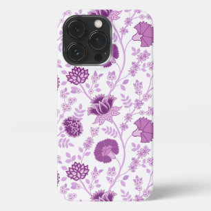 Jacobobobohnenflorale Big Pattern Pinks auf Weiß iPhone 13 Pro Hülle