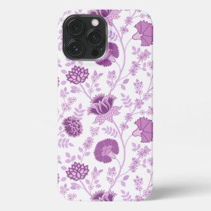 Jacobobobohnenflorale Big Pattern Pinks auf Weiß iPhone 13 Pro Max Hülle