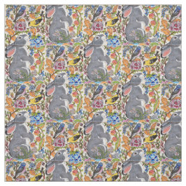 Jacobobohne Blumengestein Bunny Rabbit Birds Desig Stoff