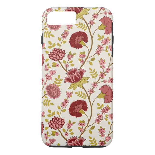 Jacobobohne Grosse Muster Reds Pinks Gold Creme Case-Mate iPhone Hülle (Rückseite)